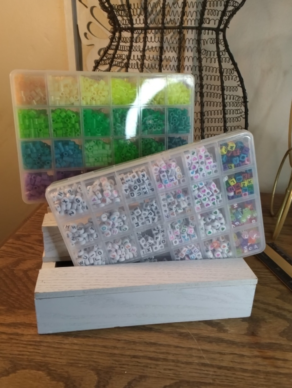 Bead Storage Box Set with Assorted Letter & Color Beads